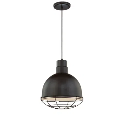 Millennium Lighting R Series 1 Light 12" Cord Hung Deep Shade Black