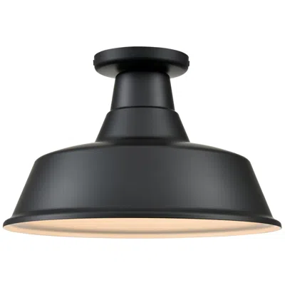 Millennium Lighting R Series 1-light Indoor Semi-flush In Satin Black