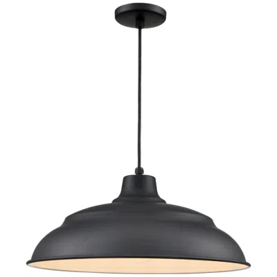 Millennium Lighting R Series Cord Hung Aluminum Pendant In Satin Black