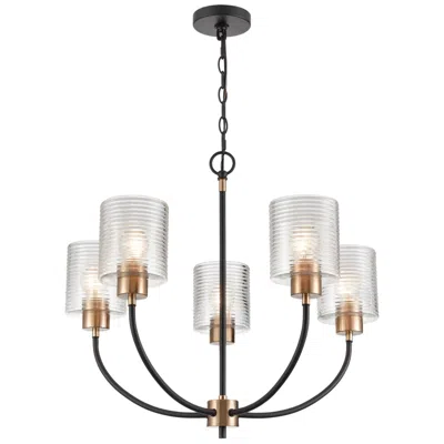 Millennium Lighting Renitta 5 Light Chandelier Fixture In Matte Black