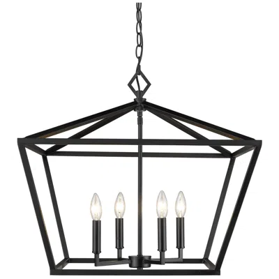 Millennium Lighting Ritner 23" Wide Matte Black 4-light Pendant