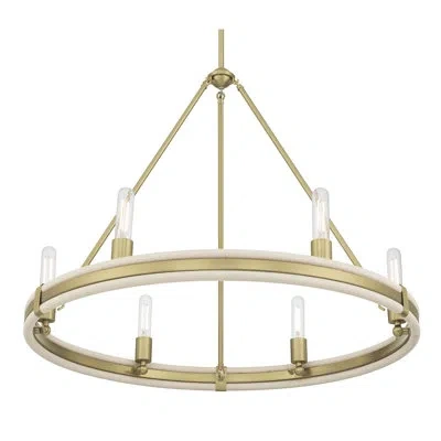 Millennium Lighting Rovessa 39" Wide 8-light Chandelier In Vintage Brass