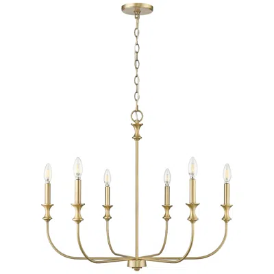 Millennium Lighting Savanne 28 1/4" Wide Vintage Brass 6-light Chandelier