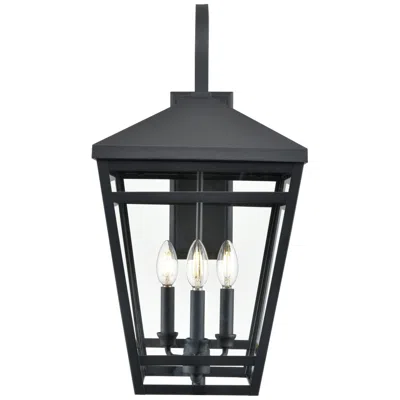 Millennium Lighting Seager 3-light Outdoor Wall Sconce In Textured Black