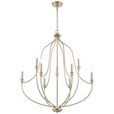 Millennium Lighting Senoia 32 1/2" Wide Modern Gold 9-light Chandelier