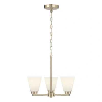 Millennium Lighting Strayhan 18" Wide 3-light Chandelier In Modern Gold
