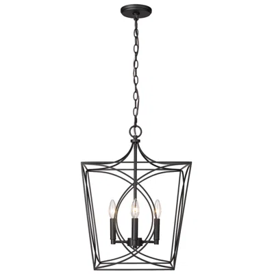 Millennium Lighting Tracy 15 3/4" Wide Matte Black 4-light Pendant