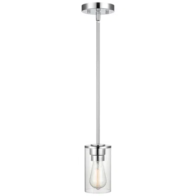 Millennium Lighting Verlana 1 Light Pendant Fixture Chrome In Silver