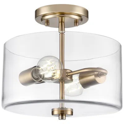 Millennium Lighting Verlana 11" Wide 2-light Semi Flush In Modern Gold
