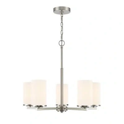 Millennium Lighting Verlana 24" 5-light Chandelier In Brushed Nickel