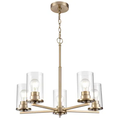 Millennium Lighting Verlana 24" Wide 5-light Chandelier In Modern Gold