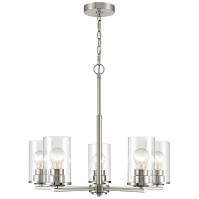 Millennium Lighting Verlana 5 Light Chandelier Fixture In Brushed Nickel