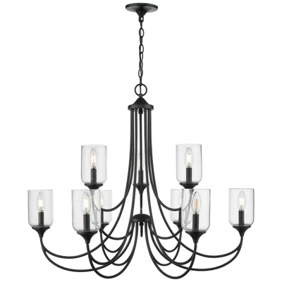 Millennium Lighting Waddingham 9-light Chandelier In Matte Black