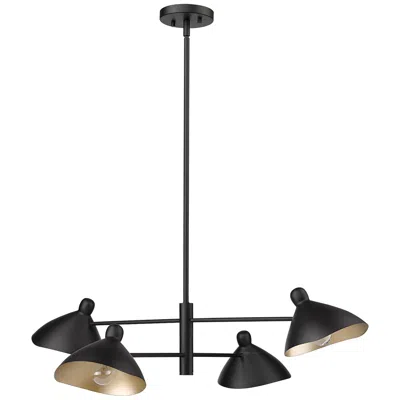 Millennium Lighting Warhol 4-light Chandelier In Matte Black