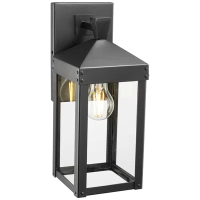 Millennium Lighting Yates 13.75" High 1-light Outdoor Wall Sconce In Powder Coated Black