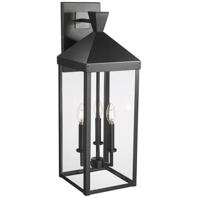 Millennium Lighting Yates 3-light Outdoor Wall Sconce In Powder Coated Black