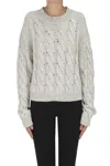 Millenovcentocinquanta7 Cable Knit Pullover In Gray