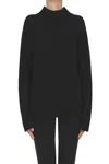 Millenovcentocinquanta7 Ribbed Knit Pullover In Black