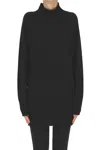 Millenovcentocinquanta7 Turleneck Maxi Pullover In Black