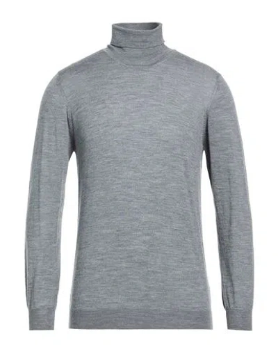 Millenovecentocinquanta7 Man Turtleneck Light Grey Size 40 Merino Wool In Gray