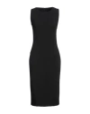 Millenovecentosettantotto Woman Midi Dress Black Size 4 Polyester, Viscose, Elastane