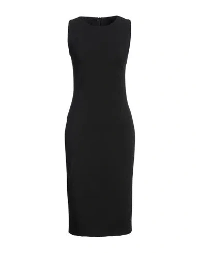 Millenovecentosettantotto Woman Midi Dress Black Size 4 Polyester, Viscose, Elastane