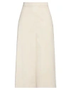 Millenovecentosettantotto Woman Midi Skirt Beige Size 8 Cotton, Elastane