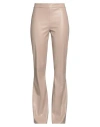 Millenovecentosettantotto Woman Pants Light Brown Size S Polyurethane, Polyester In Beige