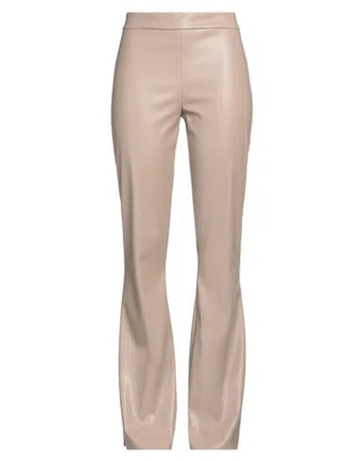 Millenovecentosettantotto Woman Pants Light Brown Size S Polyurethane, Polyester In Beige