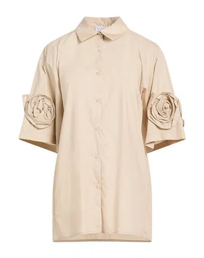 Millenovecentosettantotto Woman Shirt Beige Size L Cotton In Neutral