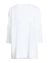 Millenovecentosettantotto Woman T-shirt White Size S Cotton, Elastane In White