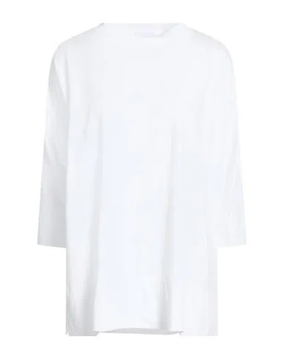 Millenovecentosettantotto Woman T-shirt White Size S Cotton, Elastane