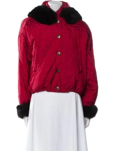 Pre-owned Miller Furs Nylon Jacket In Red