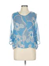 Millibon 3/4 Sleeve Blouse In Blue