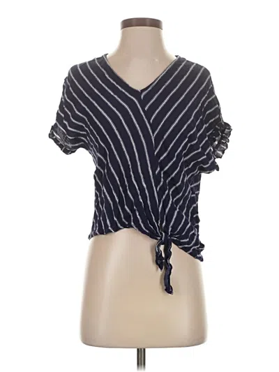 Pre-owned Millibon Short Sleeve Blouse In Blue