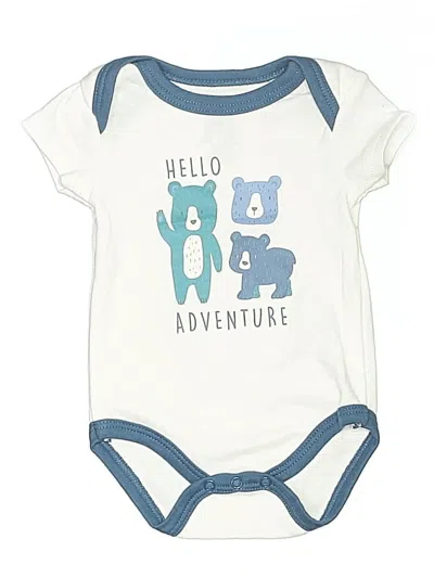 Pre-owned Millie & Myles Babies' Short Sleeve Onesie In White