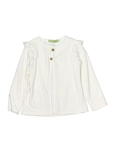 Pre-owned Millie Loves Lily Kids' Long Sleeve Blouse In White
