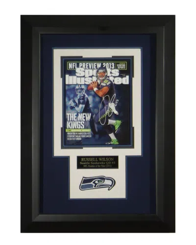 Millionaire Gallery Seahawks's Russell Wilson Signed Si Cover In Blue