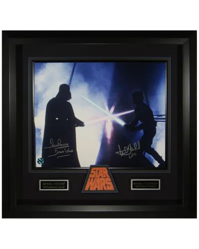 Millionaire Gallery Star Wars The Duel Signed Darth Vader And Luke Skywalker Movie Display In Black