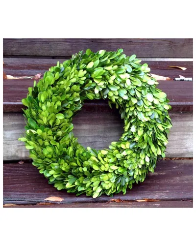 Mills Floral Boxwood Country Manor Wreath In Green