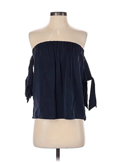 Pre-owned Milly 3/4 Sleeve Blouse In Blue