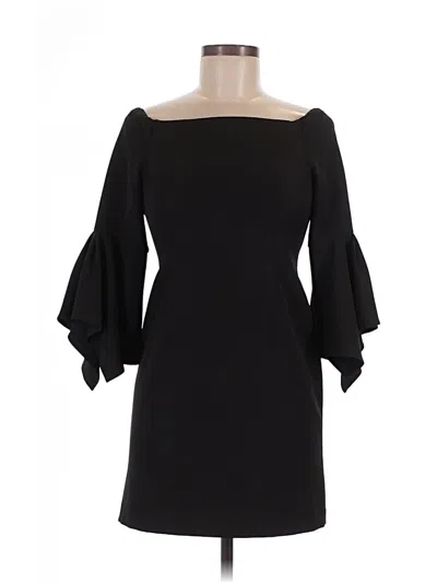 Pre-owned Milly 3/4 Sleeve Top Black Off The Shoulder Neckline Tops