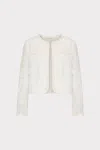 Milly 3d Garden Lace Jacket In White