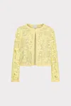 Milly 3d Garden Lace Jacket In Yellow