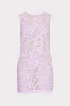 Milly 3d Garden Lace Sleeveless Mini Dress In Lilac