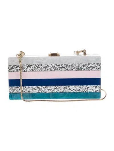 Pre-owned Milly Acrylic Minaudière In Blue