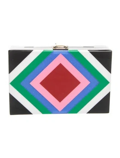Pre-owned Milly Acrylic Minaudière In Multicolor