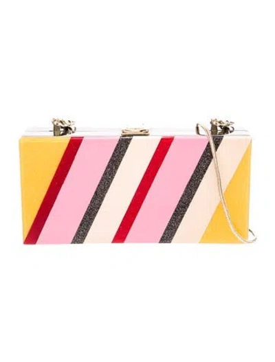 Pre-owned Milly Acrylic Minaudière In Neutral