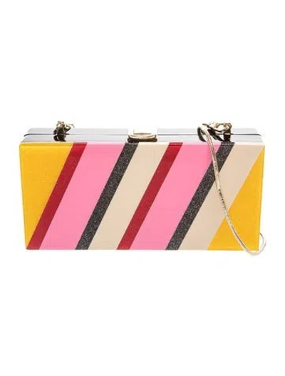 Pre-owned Milly Acrylic Minaudière In Pink
