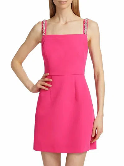 Milly Adella Cady Embellished Mini Dress In Pink